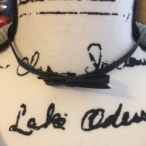 Black bow choker